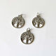 Tree of Life Metallisch 2cm Set/50 Silber