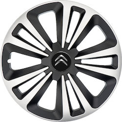 Τάσια 15" με Σήμα Citroen 4τμχ Πορτοκαλί 2621-2621