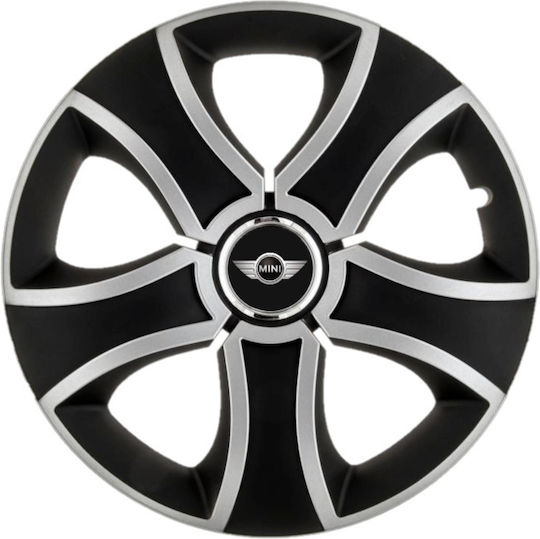 Auto Radkappen Set mit Marke Mini Cooper 4Stück 14" Gray/Gray