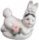 Capodimonte Porcelain Decorative Bunny Figurine 7x5x7cm Capodimonte Porcelain