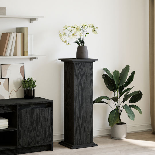vidaXL Βάση Γλάστρας Ξύλινη Μαύρη 31x30x90εκ.