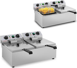 Royal Catering Electric Fryer Double 3.2kW Capacity 2x10lt Royal Catering Electric Fryer Double 3.2kW Capacity 2x10lt