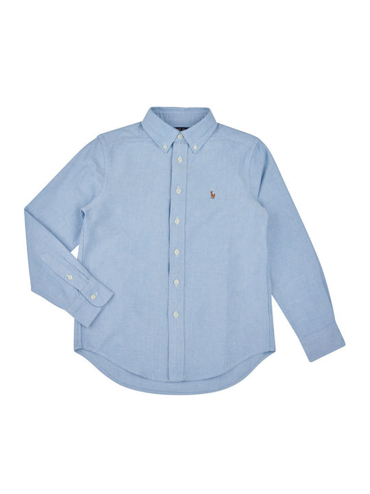 Ralph Lauren Kids Shirt Long Sleeve Blue Oxford 323677133002