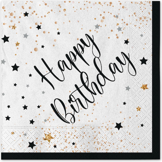 Party-Servietten Essensservietten 33cm Happy Birthday 20 Stück