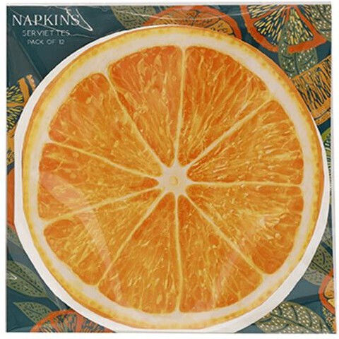 Party-Servietten Luxus Orange Set 12 Stück 17cm