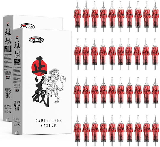 Set 40 Cartușe Ac pentru Tattoo 8 Tipuri de Ac Bug Pin Ac 1203rl 1205rl 1207rl 1209rl 1003rl 1005rl 1007rl 1009rl Din Oțel Inoxidabil 316 Conturumum Umplere En04x-40kit-fd