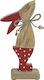 Wooden Rabbit Brown Red 13x5x196