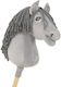 Premium Hobby Horse Large Stick Horse Gray Gray Mane A3