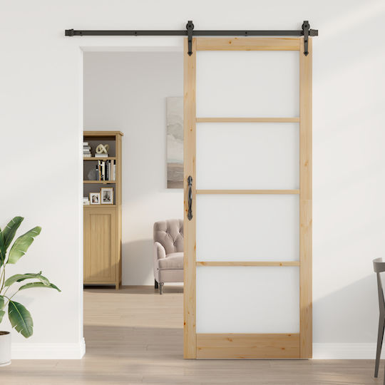 Ușă de Interior din Sticlă Orkdal 93x232x4 cm Lemn Masiv de Pin