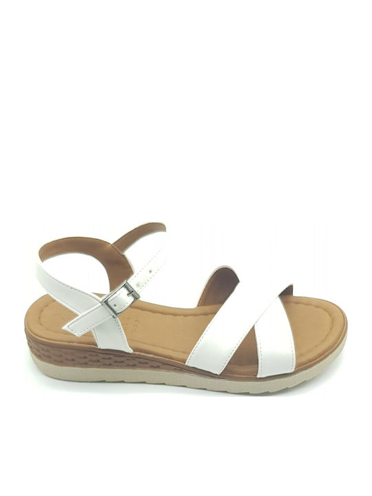 Women's Flat Sandals in White Color