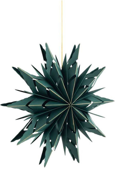 Stea De Crăciun Fulgi De Zăpadă Suspendată Pliabilă Verde Aurie 30cm 157.001.0139.75 Stea De Crăciun Fulgi De Zăpadă Suspendată Pliabilă Verde Aurie 30cm 157.001.0139.75
