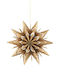 Christmas Star Snowflake Pendant Foldable Natural Beige Gold 30cm 157.001.0139.10