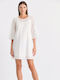 Summer Mini Shirt Dress Dress White