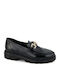 Leder Damen Mokassins in Schwarz Farbe