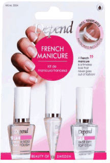 Depend Cosmetics Glossy Σετ Βερνίκια Νυχιών για Γαλλικό Μανικιούρ Λευκό
