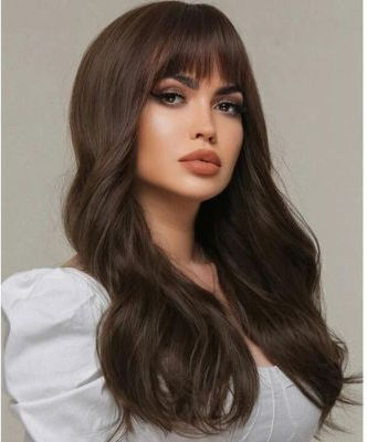 Hair Duty Wig with Synthetic Hair in Chestnut Color 60cm