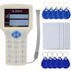 Set Copiator Rfid Nfc 5 X Carduri 5 X Etichete de Proximitate Rfid 5 X Lanțuri Chei Programabile Uid T5577 10 Frecvențe Programabile Ecran Lcd Alb