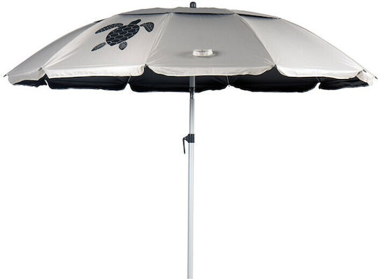 Summer Club Folding Beach Umbrella Diameter 2m Silver
