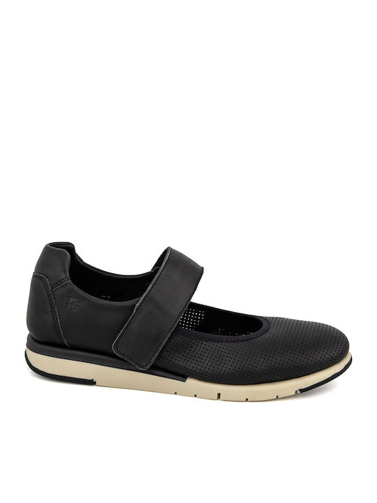 Γυναικεία Slip-On Δερμάτινα Μαύρα
