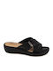 Women's Flat Sandals in Black Color