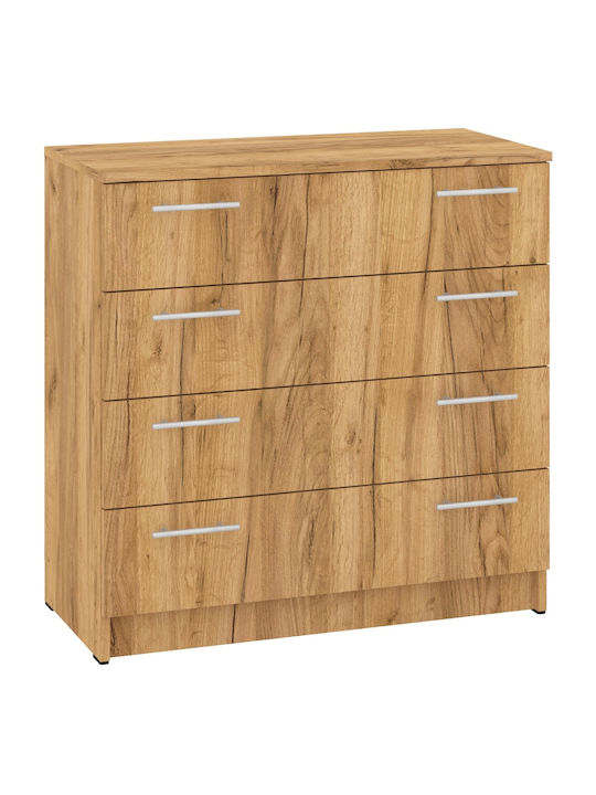 Wooden Chest of Drawers Rustic 80x38x80cm