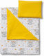 Set de lenjerie de pat pentru cărucior Cărucior Galben Blanket, Lightweight Bag, And Pillow