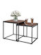 Platz Satztisch-Set Metall Braun 2Stück B49xT49cm