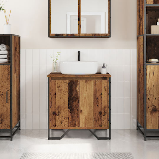 vidaXL Countertop without Sink L60xW35xH50cm Old Wood