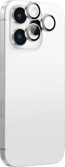 AmazingThing Camera Protection Tempered Glass Silver for the iPhone 16 Pro, iPhone 16 Pro Max