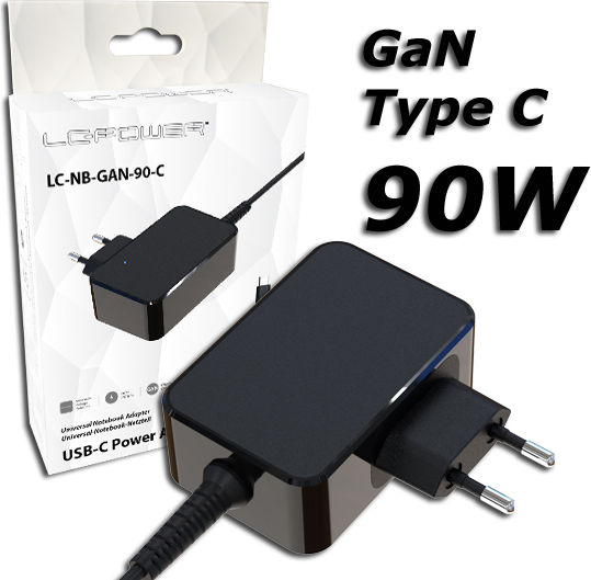 LC-Power USB-C Φορτιστής Laptop 90W 20V 4.5A