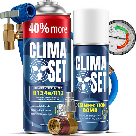 Climaset Pro Kit Refill A C R134a Lime