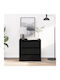 Συρταριέρα Креватокамарас Дървена с 3 чекмеджета Black Oak 60x41x58бр