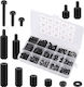 M3 Spacers Hexagonale din Nailon Fem-Fem Fem-Male Șuruburi Șaibe Nuci din Plastic Cutie de Depozitare Neagră