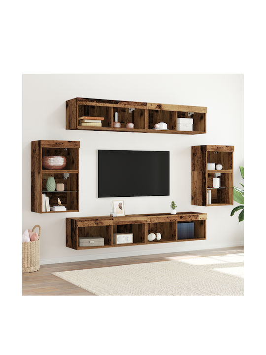 Living Room TV Unit with Lighting Coffee