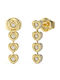 Guess L.O.V.E. Gold-Plated Steel Earrings with Stones
