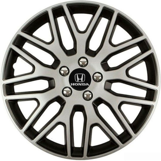 Versaco Car Hubcap Set Dakar Nc with Honda Emblem 15" 4pcs Silver
