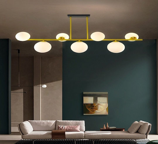 Domoletti Pendant Light Gold Rail for 7 Bulbs G9