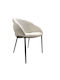 Carmen Dining Room Fabric Chair Cream 59x60.5x83.5cm 2pcs