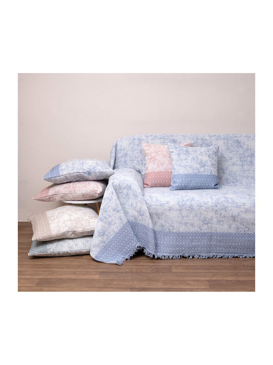 Viopros Viopros Three-Seater Sofa Throw Jacquard 180x280cm Blue