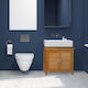 Relaxdays Countertop with Sink L60xW67xH30cm Brown