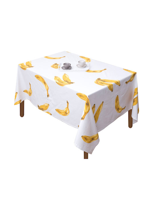 Viopros Cotton White Tablecloth 90x90cm