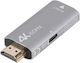 Lanberg Converter DisplayPort / HDMI male to DisplayPort female Silver 1pcs AD-HD-DP-01
