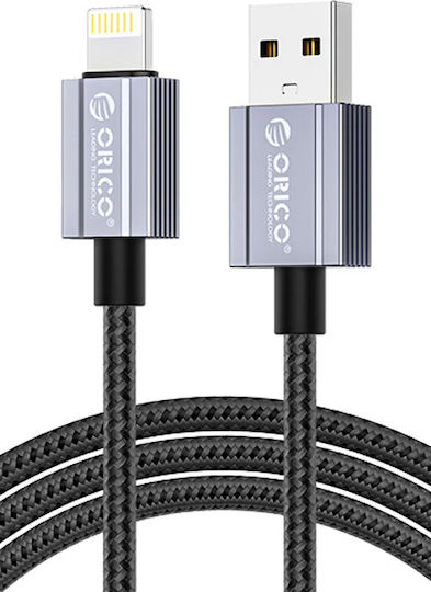 Orico Braided USB-A la Cablu Lightning 12W Negru 1m (GQA12-10-BK-BP)