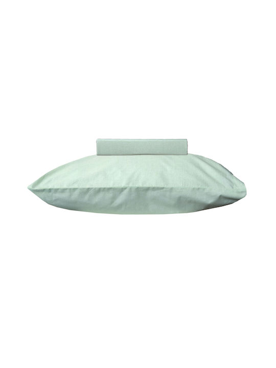 Viopros Σετ Κουβερλί Μονό Βαμβακερό Μέντα 160x240cm 2τμχ