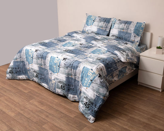 Viopros Πάπλωμα Μονό 160x240εκ. Μπλε