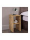 Bedside Table Deseo Wooden Beige 30x30x60cm