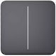 Solobutton 2-gang Graphite Ajax