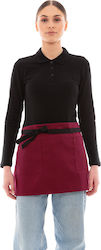 IdealPress Ποδιά Barista / Barkeeper / Kellner Taille Burgundisch IdealPress Ποδιά Barista / Barkeeper / Kellner Taille Burgundisch