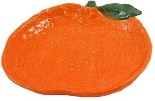 Atmosphera Servierplatte Keramik Orange 24x17cm 1Stück