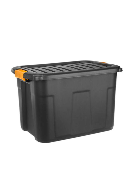 Plastic Storage Box with Lid Black 59.8x38.8x41.1cm 1pcs